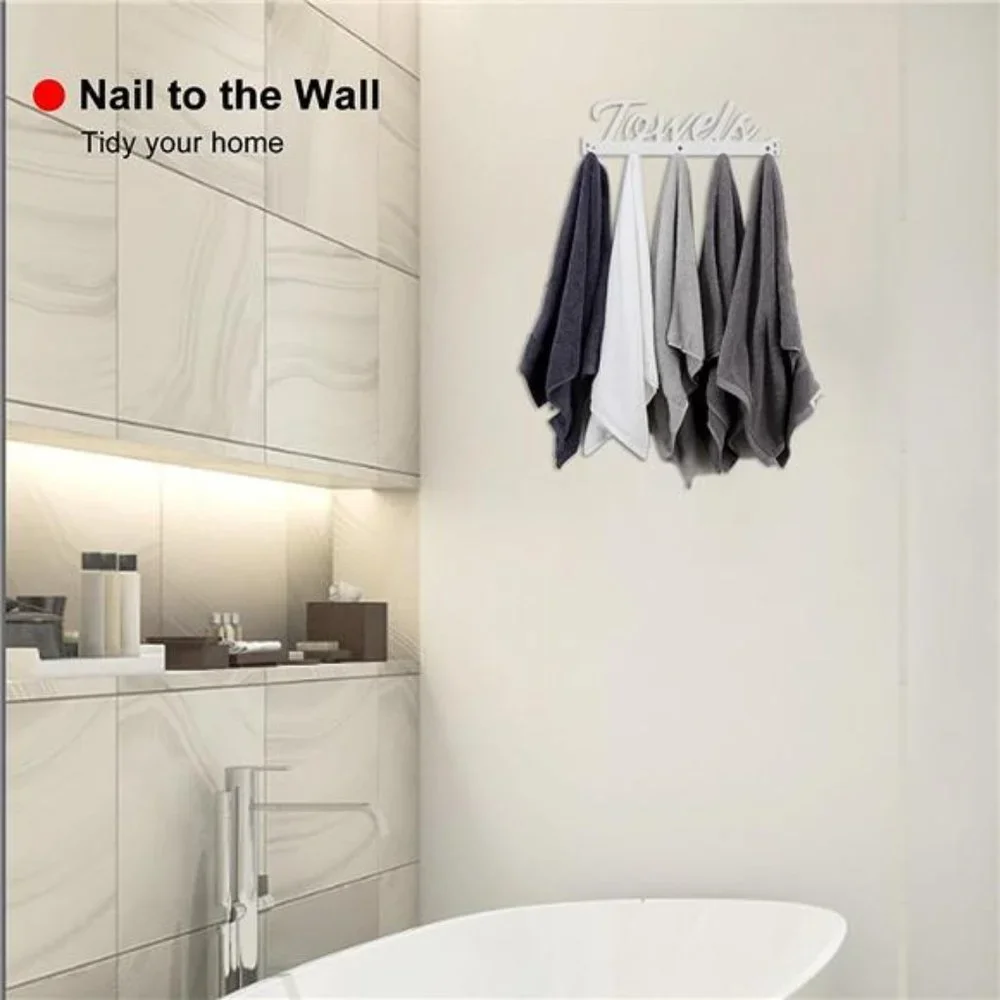 Over The Door Hooks Towel Rack for Bathroom Wall Mount Towel Hanger Beach Blue